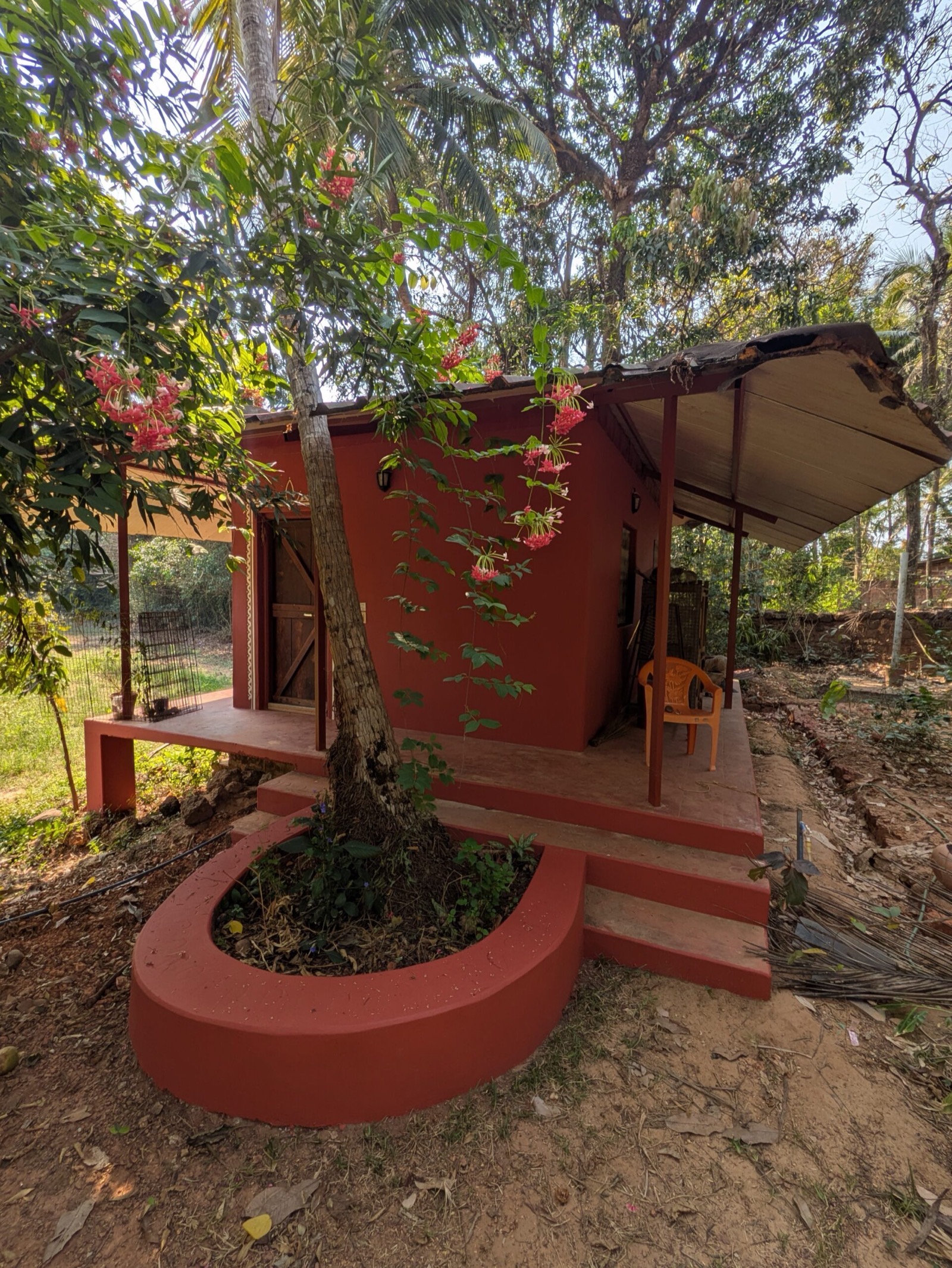 The Kutir, the private retreat hut by the farm